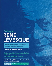 Miniature de l'affiche : visage de René Lévesque en teintes de bleu.