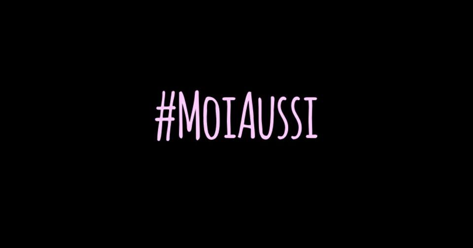 Affichette sur fond tout noir : « #MoiAussi »