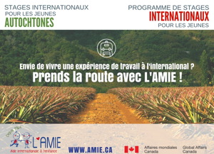 [Affiche : photo d'un grand champ agricole. « Prends la route avec l'AMIE ! ». ...]