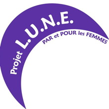 Logo : demi-lune mauve - PAR et POUR les FEMMES