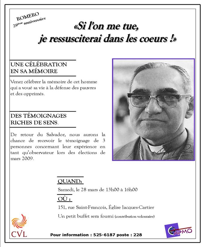 Photo de Oscar Romero - toutes les info sont en texte dans cette annonce