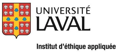 Logo simple en utilsant les emblèmes de l'Univ. Laval - Institut d'éthique appliquée.