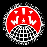 Logo : cercle rouge sur fond tout noir : trois étoiles blanches avec les lettres W I W, au-dessus d'un grille de globe terrestre.