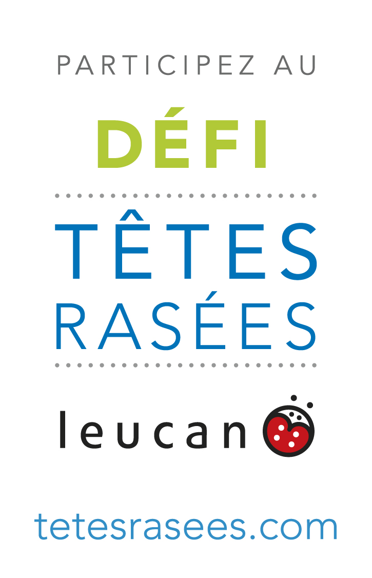 Affichette : Participez au Défi Têtes Rasées - Leucan. Dessin d'une coccinelle.