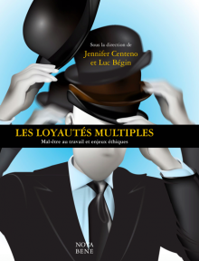 Page couverture : un homme veston-cravate sans visage porte de multiples chapeaux ronds.