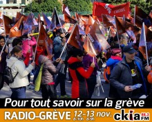 Affichette : foule dense d'une manifestation syndicale - Pour tout savoir sur la grève...