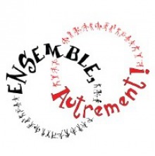 Logo 2015 : les mots Ensemble Autrement forment chacun un cercle, complétés par plein de petits bonhommes en cercle.