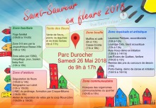 Affiche super colorée de la programmation. Dessins du soleil et de maisons de couleurs vives.  Trop long à résumer : contactez l'organisme si vous ne pouvez pas voir l'image.