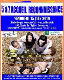 Affiche sur fond d'une photo de six personnes, vues de haut, bras dessus, bras dessous, souriantes.