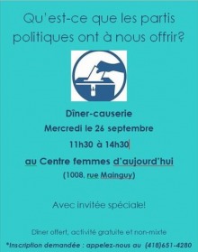 Affichette sur fond turquoise : présente les informations qui sont incluses dans l'annonce ici. Dessin d'une main déposant un papier dans une boîte verrouillée.