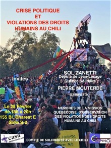 Affiche sur fond d'une photo de manifestation très colorée autour d'une statue d'un homme à cheval. Logo : CASA ; CAPMO.