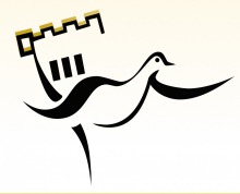 Logo du Comité logement d'aide aux locataires : discerne en partie le haut d'un chateau et un oiseau qui s'en dégage.